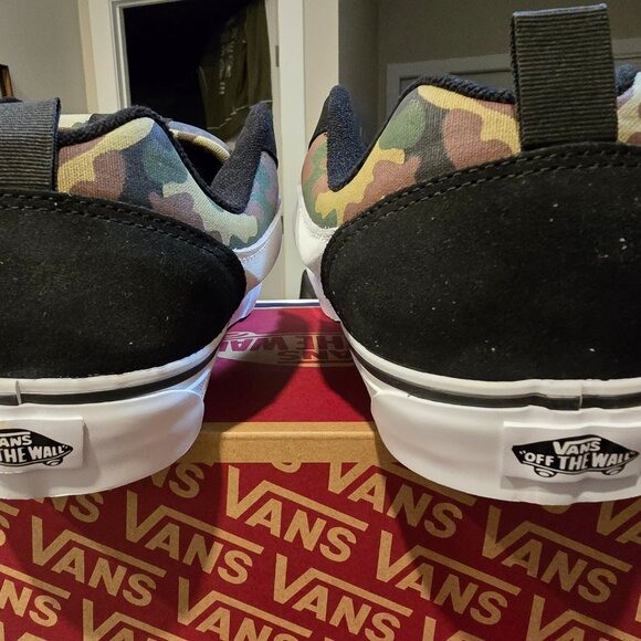 Vans Knu Skool Mens Casual Shoes Camo Green Black VN000D22YJ7 Size 10 NIB - Picture 10 of 13